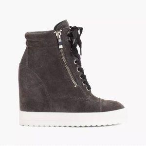 PAIGE Zoe Suede Wedge Sneaker